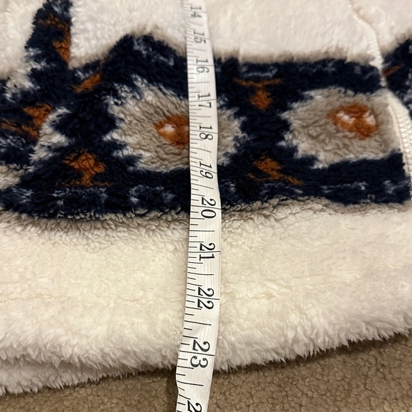 Lucky Brand White and Navy Teddy Jacket​​ - Picture 5 of 7